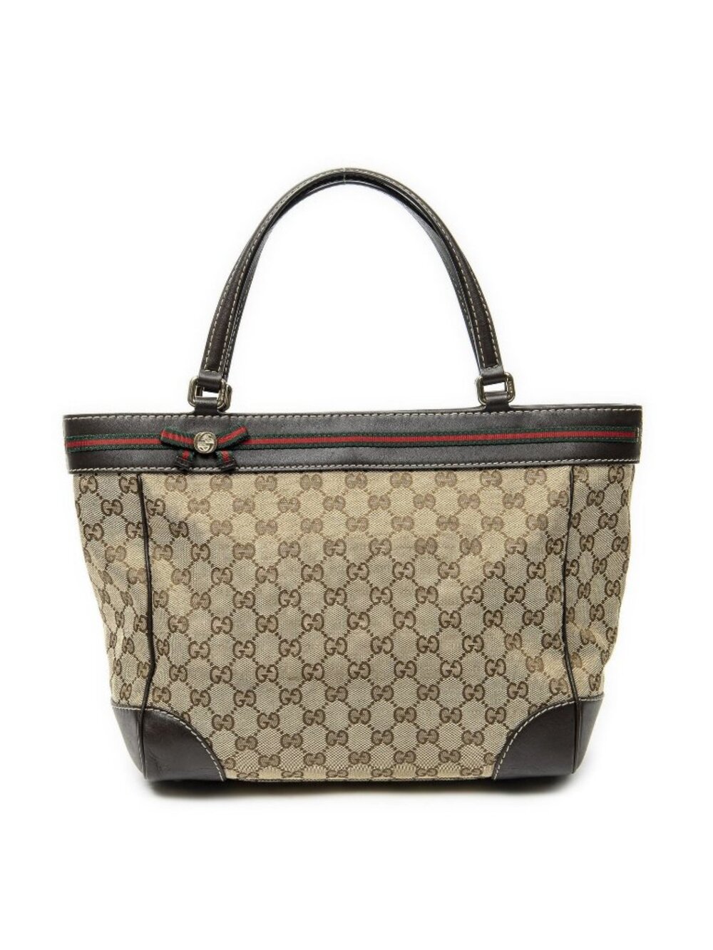 Gucci Tote Beige Brown GG Canvas - Picture 1 of 10